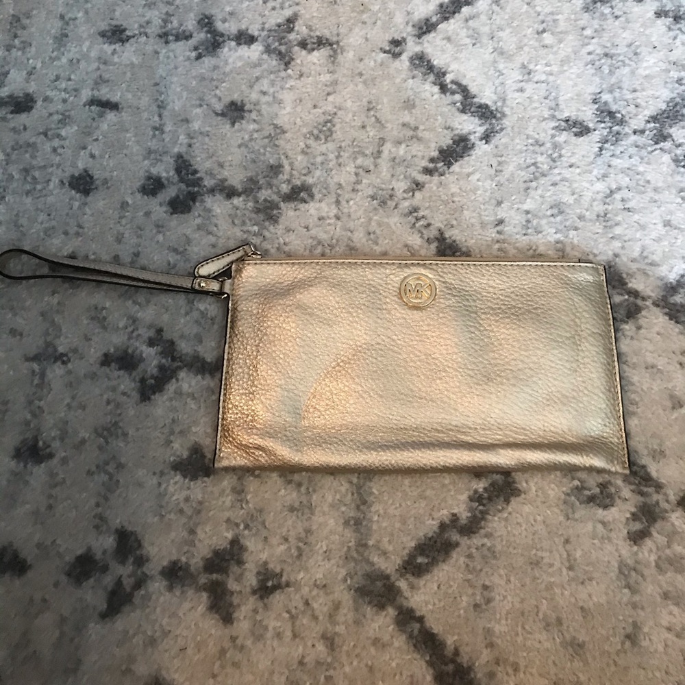 Gold Michael Kors Wristlet